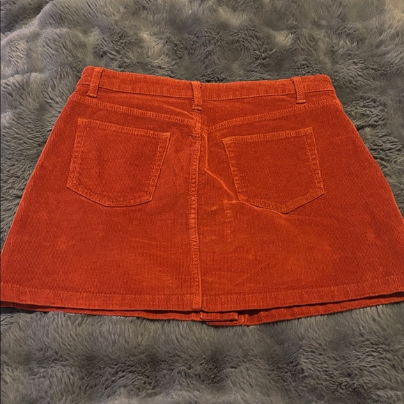 NOBO Rust Corduroy Mini Skirt with Buttons - Picture 4 of 5